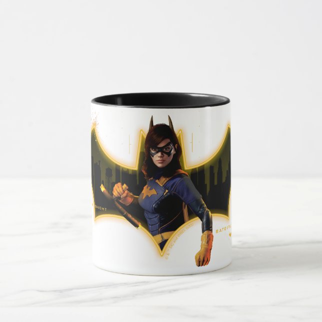 Taza Caballeros góticos, chica con logo (Centro)