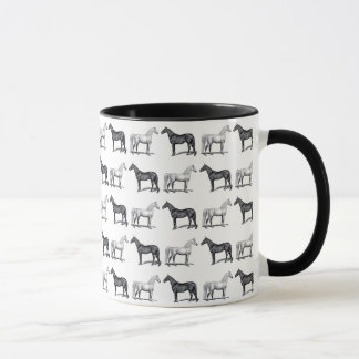 Taza Caballo blanco/caballo negro