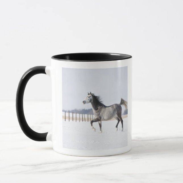 Taza caballo blanco en invierno (Izquierda)