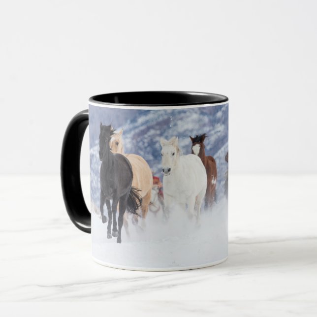 Taza Caballo corriendo por la nieve (Anverso izquierdo)