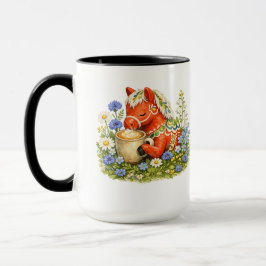 Taza Caballo Dala Floral Café Arte | Escandinavo