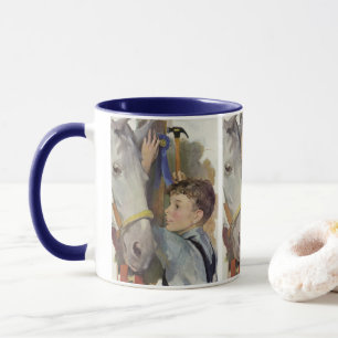 Taza Caballo de carreras vintage, ganador de la cinta a
