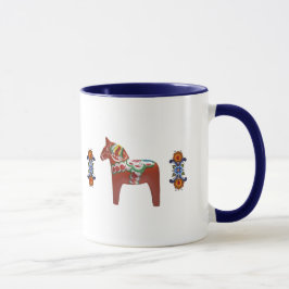 Taza Caballo de Dala del sueco con el noruego