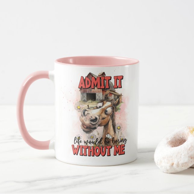 Taza Caballo de Dibujos Animados (Con donut)