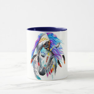 Taza Caballo de guerra de aguas del arco iris