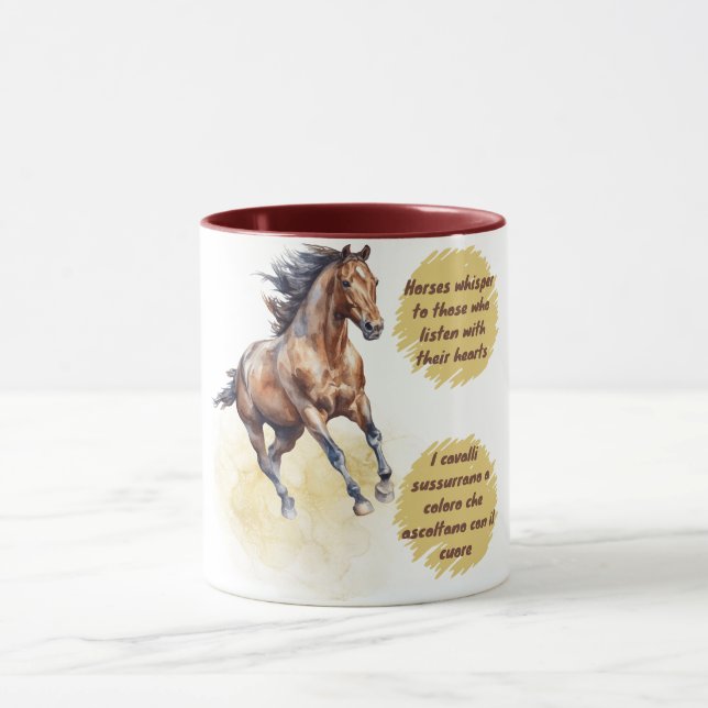 Taza Caballo elegante inspirador (Centro)