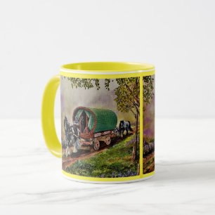 Taza Caballo gitano vainero Caravana irlandesa amarillo
