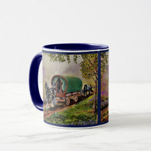 Taza Caballo gitano Vanner Caravana irlandesa azul