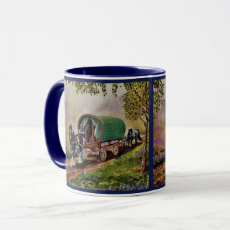 Taza Caballo gitano Vanner Caravana irlandesa azul