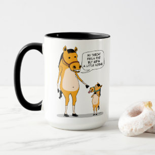 Taza Caballo grande divertido y lindo y pequeño caballo