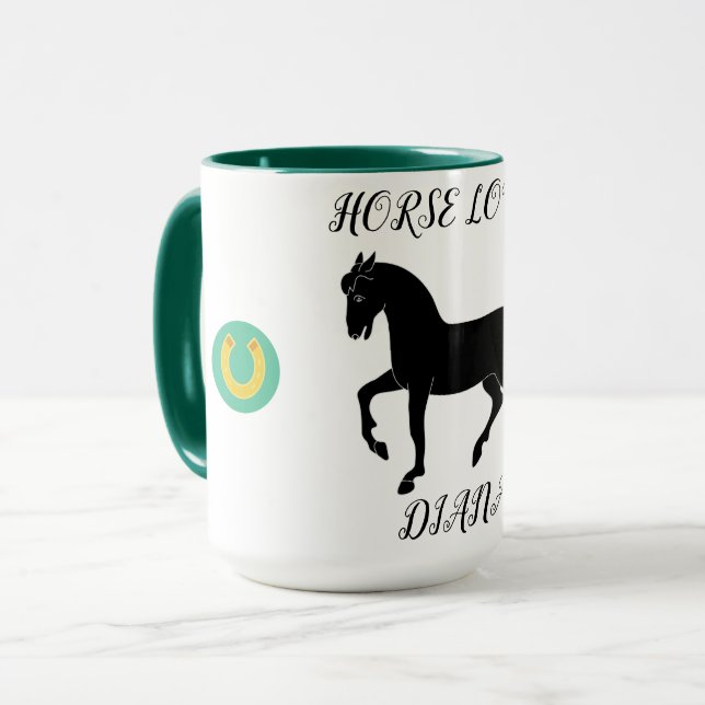 Taza Caballo Lover dos tonificantes con nombre personal (Anverso izquierdo)