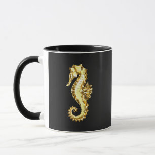 Taza Caballo marino polígono de oro