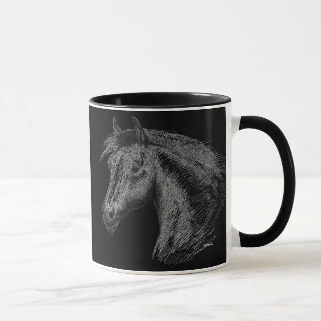 Taza Caballo: negro (Derecha)