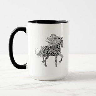 Taza Caballo negro inspirado