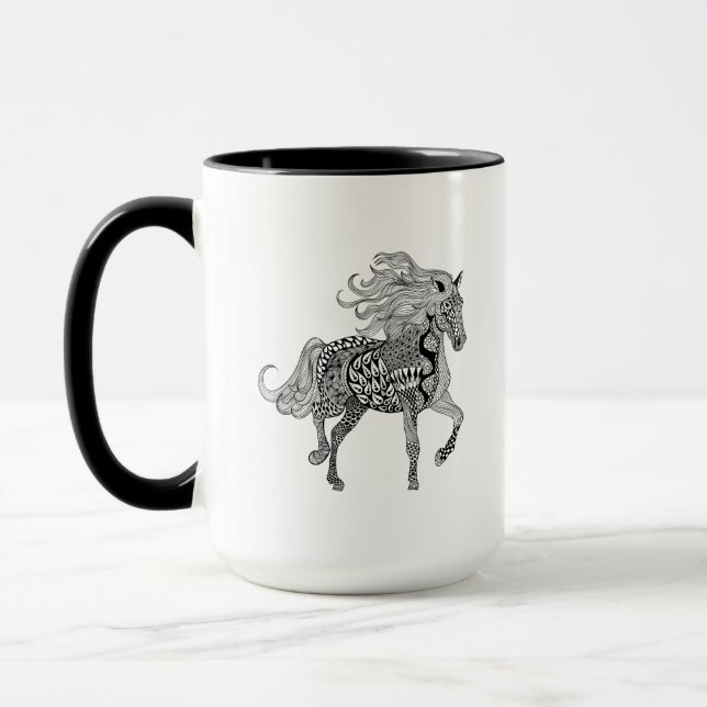 Taza Caballo negro inspirado (Izquierda)