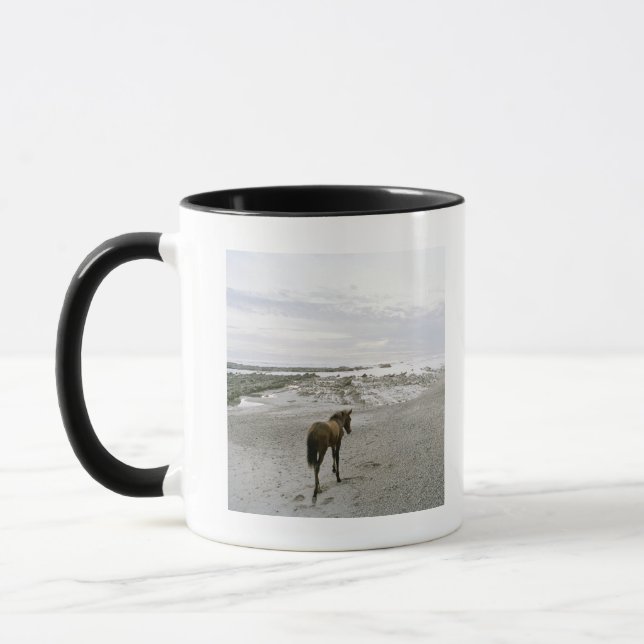 Taza Caballo que camina en la playa (Izquierda)