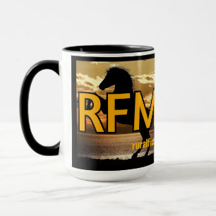 Taza Caballo RFM y puesta de sol/salida del sol