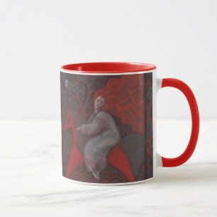 Taza "Caballo Rojo", jengibre, arte folclórico, tonos t
