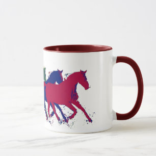 Taza caballos ~ animales de granja