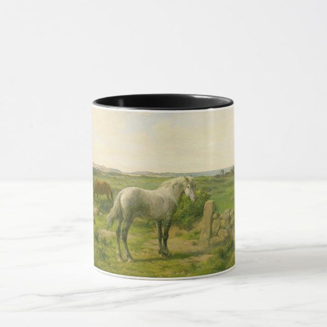 Taza Caballos cerca de la costa (por Rosa Bonheur) (Centro)