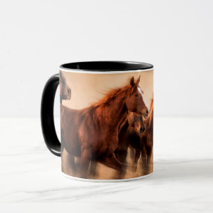 Taza Caballos corriendo