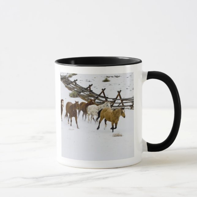 Taza Caballos Corriendo en Nieve (Derecha)
