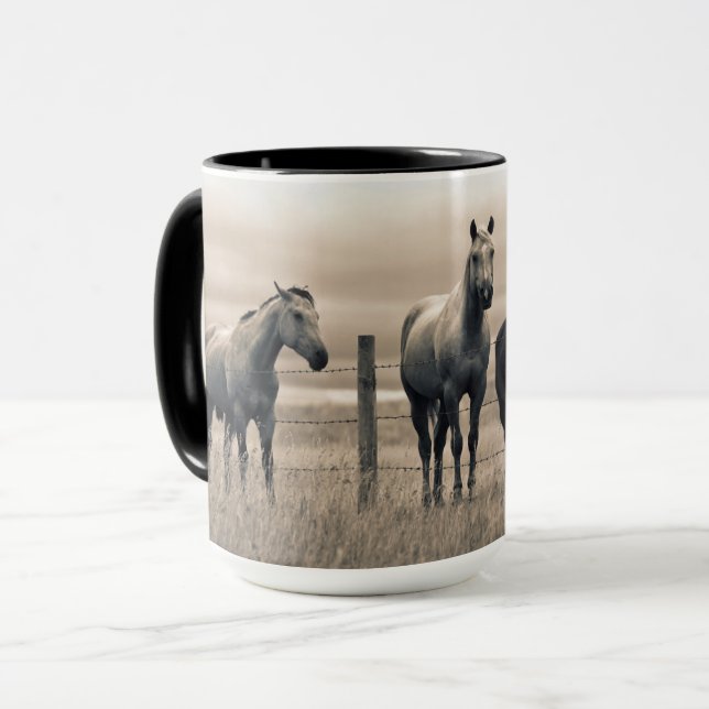 Taza Caballos Cuarto de Milla en la Pradera Canadiense (Anverso izquierdo)