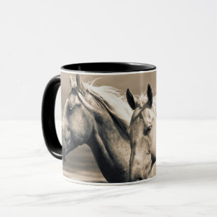 Taza Caballos Cuarto de Milla en la Pradera Canadiense