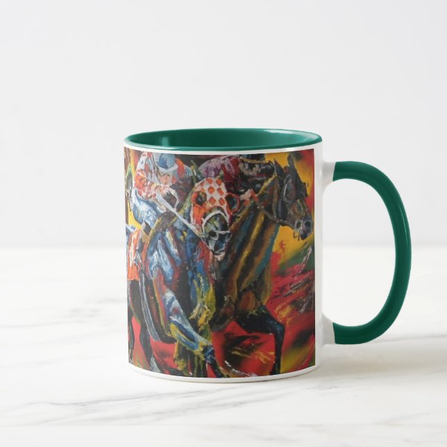 Taza caballos de carreras "comparativos" (Derecha)