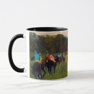 Taza Caballos de carreras Edgar Degas en Longchamp