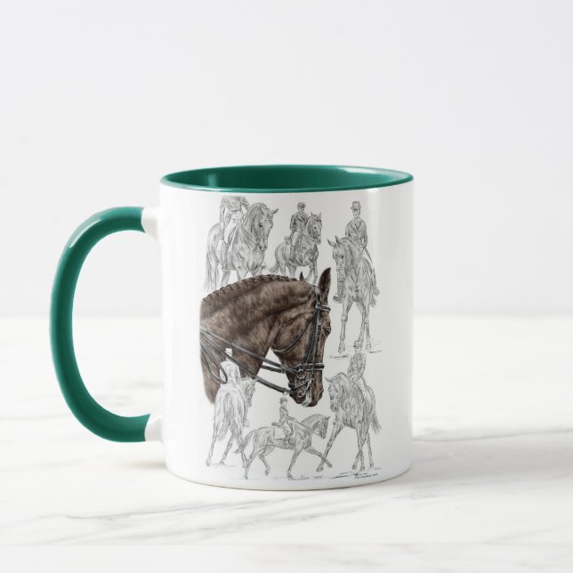 Taza Caballos de Dressage recopilados FEI (Izquierda)