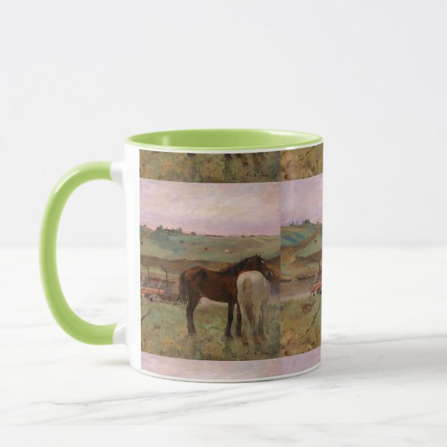 Taza Caballos de Edgar Degas en un prado (Izquierda)