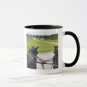 Taza Caballos de Perchon que tiran del carro contra