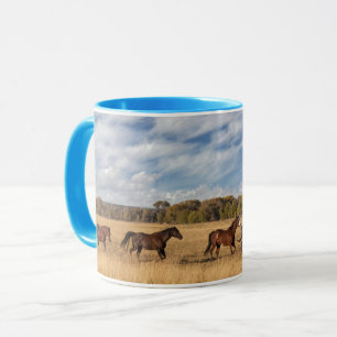 Taza Caballos justo fuera del Parque Nacional Grand Tet