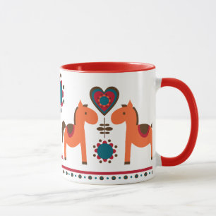 Taza Caballos retros preciosos
