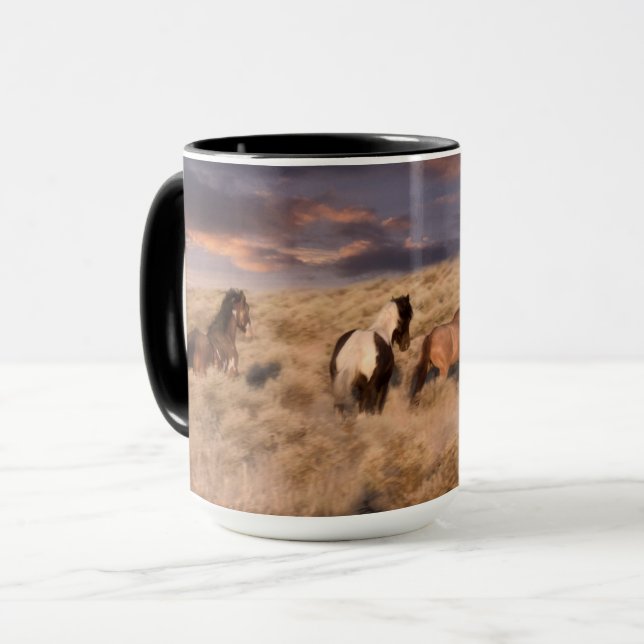 Taza Caballos salvajes corriendo (Anverso izquierdo)