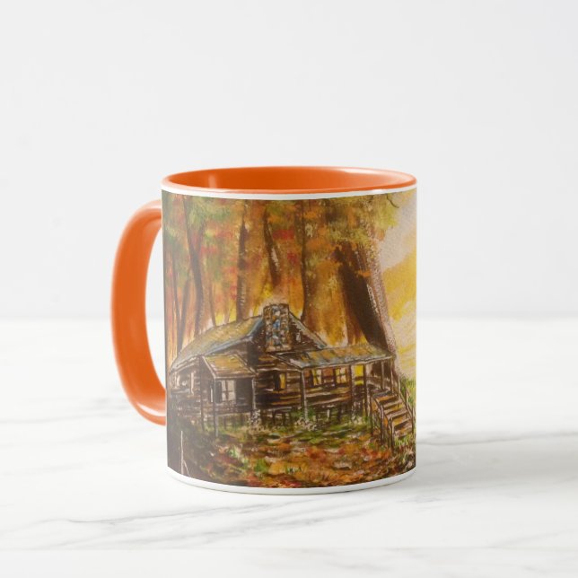 Taza Cabaña Apartada al Amanecer (Anverso izquierdo)