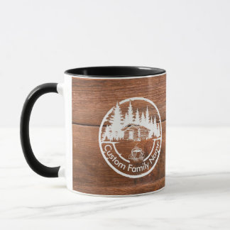 Taza Cabaña de Campo Rústica | Nombre de Familia Person