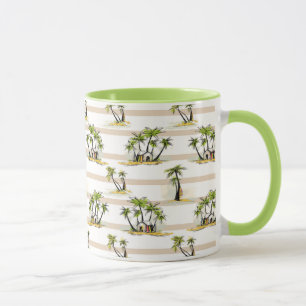 Taza Cabaña y palmas tropicales