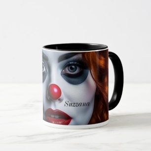 Taza Cabello rojo, cara de payaso personalizada
