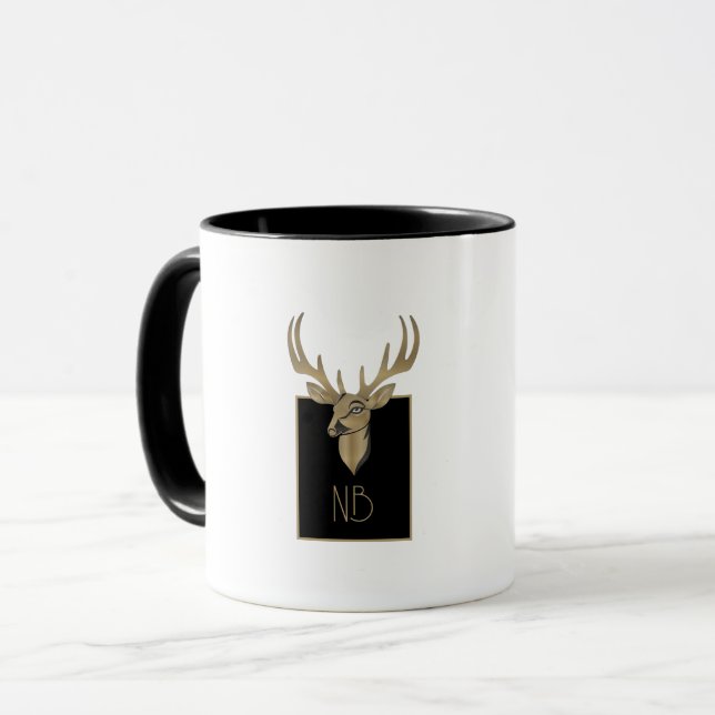 Taza Cabeza de ciervo dorado (Anverso izquierdo)