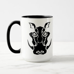 Taza Cabeza de pecho de estilo Tattoo tribal