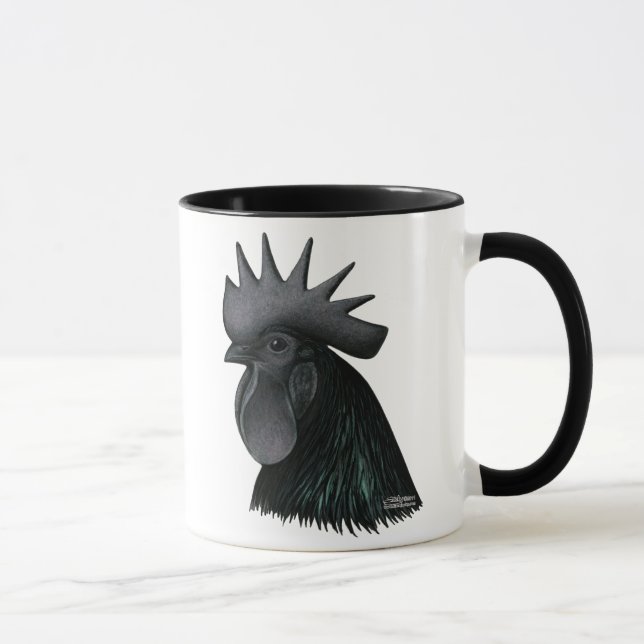 Taza Cabeza del gallo de Ayam Cemani (Derecha)