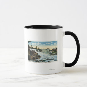 Taza Cabeza india y viejo hombre de la opinión de las