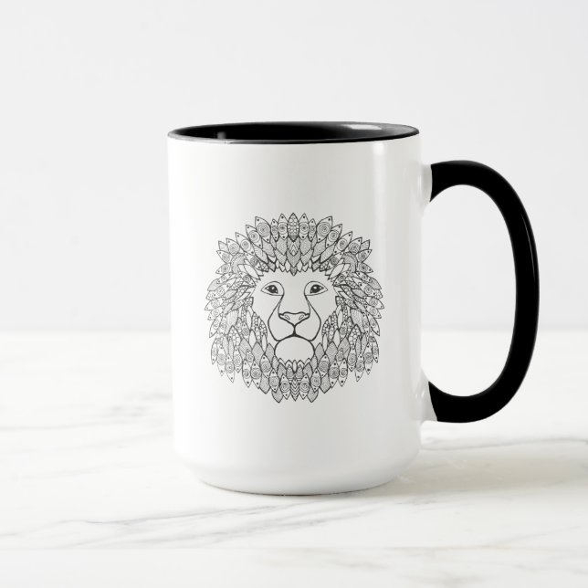 Taza Cabeza inspirada 3 del león (Derecha)