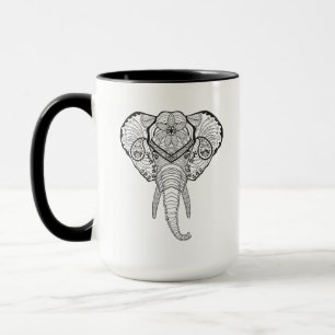 Taza Cabeza inspirada del elefante