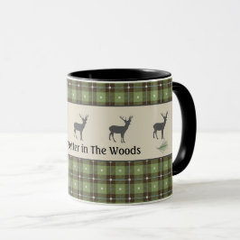Taza Cabina de ciervo verde