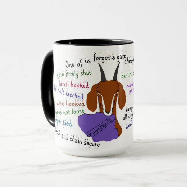 Taza Cabra, artista de escape, nubio, cabra boina, cabr (Anverso izquierdo)