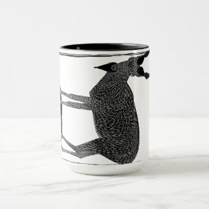 Taza Cabra aterradora cuando bebes café! Abstracto