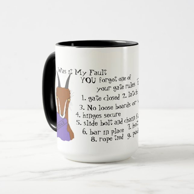 Taza Cabra, cabra de cordero, cabras divertidas (Anverso izquierdo)